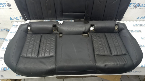 Rear row of seats 2nd row Audi A6 C8 19 - leather dark gray with black, for dry cleaning, pokes on leather, tear