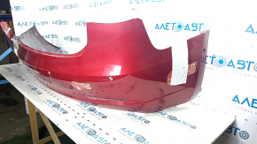 Rear bumper bare Tesla Model 3 18- red PPMR, torn, rubbed on the spare part