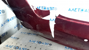 Rear bumper bare Tesla Model 3 18- red PPMR, torn, rubbed on the spare part