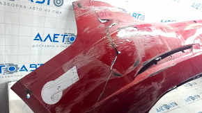 Rear bumper bare Tesla Model 3 18- red PPMR, torn, rubbed on the spare part