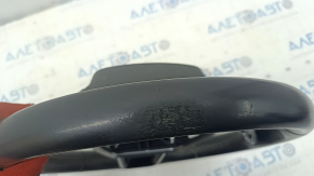 Bare steering wheel Audi A6 C8 19 - black leather with heating, Sport, gloss with chrome inserts, worn, for re-upholstery