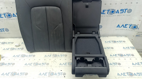 Rear row of seats 2nd row Audi A6 C8 19 - leather dark gray with black, for dry cleaning, pokes on leather, tear