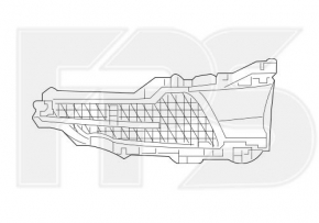 Front bumper grille left Acura MDX 17-20 rest under fog lights