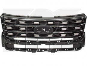 Radiator grill grill Ford Explorer 16-17 rest silver Black grill + chrome + gray honeycomb