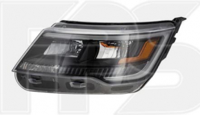 Front right headlight complete Ford Explorer 16-19 halogen + LED dark