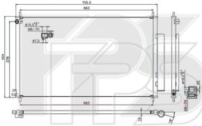 Air conditioning radiator condenser Honda CRV 12-16