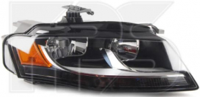 Headlight front left bare Audi A4 B8 08-12 prerest halogen orange reflective