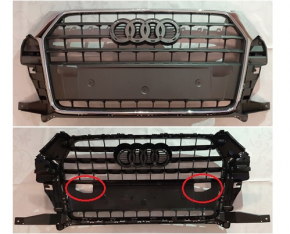 Radiator grill assembly Audi Q3 15 for parking sensors