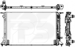 Radiator cooling water Porsche Macan 17-24 2.0T with gearbox cooling