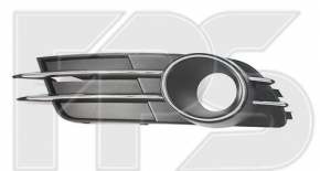 Front bumper grille left Audi A6 C7 12-15 under radar with chrome frame