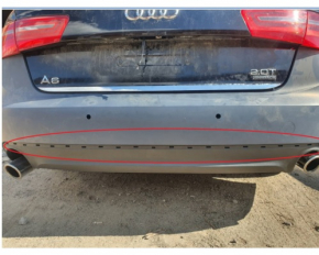 Rear bumper lip Audi A6 C7 12-15 pre-restoration for molding