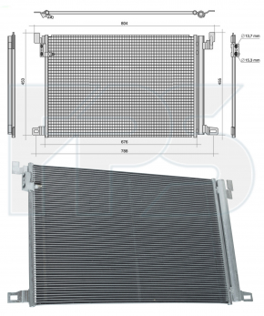 Air conditioning radiator condenser Audi Q7 16- NRF