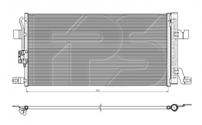 Air conditioning radiator condenser Audi Q5 80A 18-24