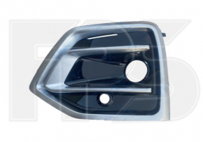 Front bumper grille left Audi Q5 80A 21-24 with chrome, black gloss