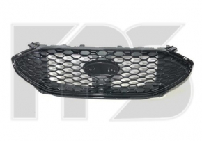 Grill grille Ford Edge 19-24 under camera, ST, black gloss