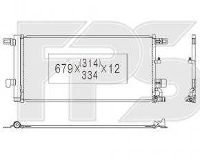 Air conditioning radiator condenser Audi A6 C8 19- 2.0 TFSI, 2.0, 3.0 TFSI, 3.0