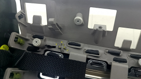 Audi A6 C8 19- front panel trim with wood, glossy black, chrome, with Quattro inscription, swollen wood