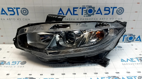 Headlight front left bare Honda Civic X FC 16-18 halogen