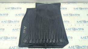 Front left interior mat Audi A6 C8 19- black rubber
