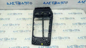Center console trim with cup holders Audi A6 C8 19- leather dark gray