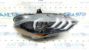 Front right headlight complete Ford Mustang mk6 18- LED, broken mount, broken guides, scratches