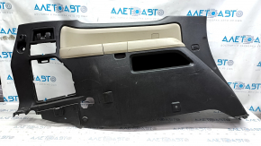 Left arch trim Toyota Sequoia 08-16 black, with beige insert, with beige armrest, scratches, tear, broken guides