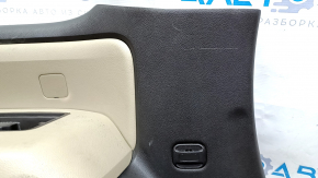 Left arch trim Toyota Sequoia 08-16 black, with beige insert, with beige armrest, scratches, tear, broken guides