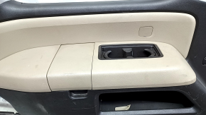 Left arch trim Toyota Sequoia 08-16 black, with beige insert, with beige armrest, scratches, tear, broken guides