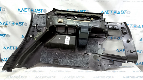 Left arch trim Toyota Sequoia 08-16 black, with beige insert, with beige armrest, scratches, tear, broken guides