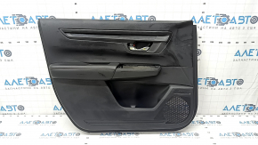Door trim card front left Honda CRV 23- black, armrest leather black with orange stitching, molding black gloss, bumps, dent