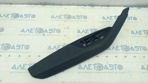 Front left door trim armrest Audi A6 C8 19 - black leather, dry cleanable, scratches