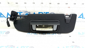 Left visor for Ford Mustang mk6 15-coupe, black, without hook, with backlight