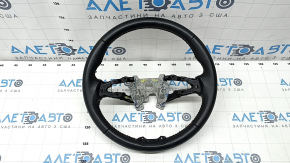 Naked steering wheel Honda CRV 23 - black leather with orange stitching under the petals
