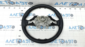 Naked steering wheel Honda CRV 23 - black leather with orange stitching under the petals