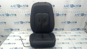 Audi A6 C8 19 driver's seat upholstery - heated, dark grey and black leather, dry cleanable, dents, tear