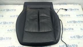 Audi A6 C8 19 driver's seat upholstery - heated, dark grey and black leather, dry cleanable, dents, tear
