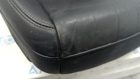 Audi A6 C8 19 passenger seat upholstery - heated, dark grey and black leather, dry cleanable, dents,