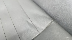 Audi A6 C8 19 passenger seat upholstery - heated, dark grey and black leather, dry cleanable, dents,