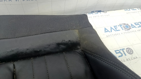 Audi A6 C8 19 passenger seat upholstery - heated, dark grey and black leather, dry cleanable, dents,