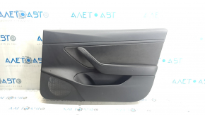 Door trim card front right Tesla Model 3 18-20 leather black, with window lift control and door opening button, bumpers