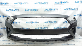 Front bumper bare Ford Mustang mk6 18-rest, graphite, scratches, broken fasteners, crack, non-standard holes