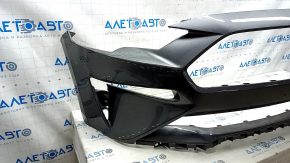 Front bumper bare Ford Mustang mk6 18-rest, graphite, scratches, broken fasteners, crack, non-standard holes