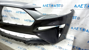 Front bumper bare Ford Mustang mk6 18-rest, graphite, scratches, broken fasteners, crack, non-standard holes
