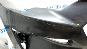 Front bumper bare Ford Mustang mk6 18-rest, graphite, scratches, broken fasteners, crack, non-standard holes