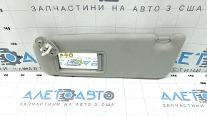 Left visor Toyota Prius V 12-17 gray, without hook, for dry cleaning