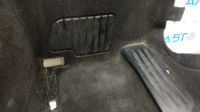Front floor covering BMW 5 G30 17-23 black, with footrest, dry cleanable