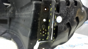 Front left fender liner Toyota Prius V 12-14 pre-restoration, tears, broken mudguard mounting bolt 