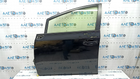 Door assembly front left Toyota Prius V 12-17 keyless, black 202, dents