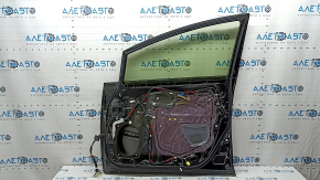 Door assembly front right Toyota Prius V 12-17 keyless, black 202, bumps, scratches on molding