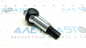 Ford Mustang mk6 15-23 gear knob, black leather, chrome